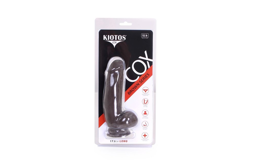 Dildo Met Zuignap Bruin 17.5 x 4