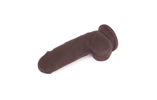 Dildo With Suction Cup Brown 18 x 4.8