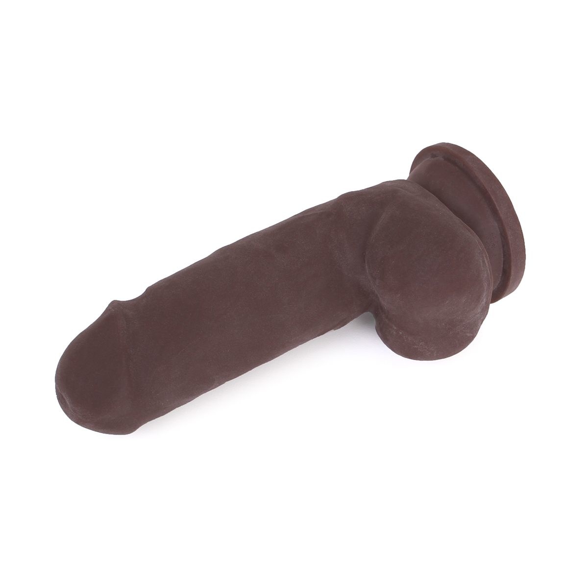 Dildo with Suction Cup Brown 18 cm | Realistic & Flexible TPE