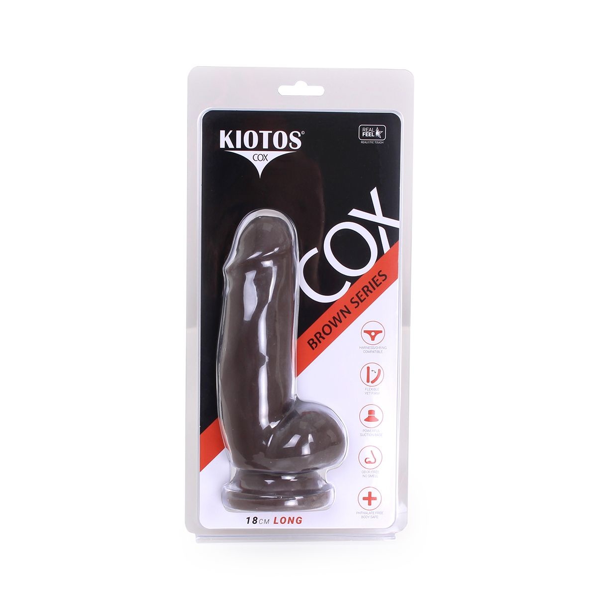 Dildo with Suction Cup Brown 18 cm | Realistic & Flexible TPE