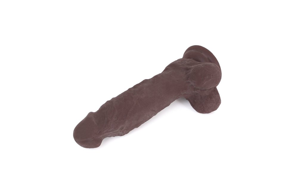 Dildo With Suction Cup Brown 18.5 x 3.8