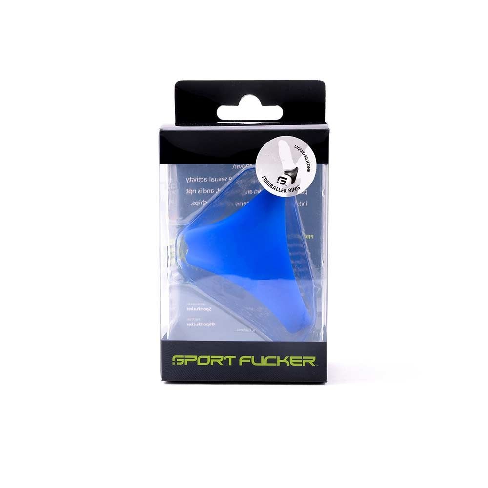 Liquid Silicone Freeballer Blue – Comfortable 2-in-1 Cock Ring