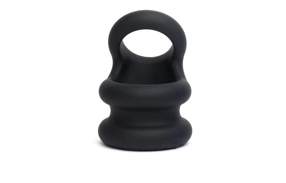 Liquid Silicone Switch Hitter Black | Comfortable Cock Ring