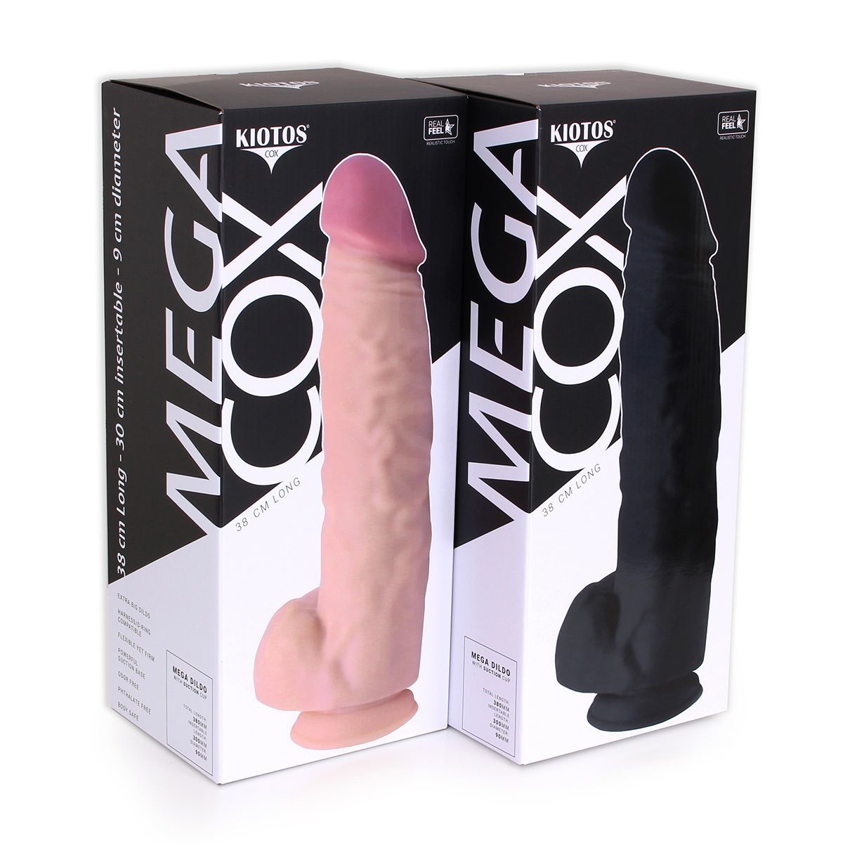 Mega Dildo 38 cm | Realistisch, Zuignap & Veilig PVC