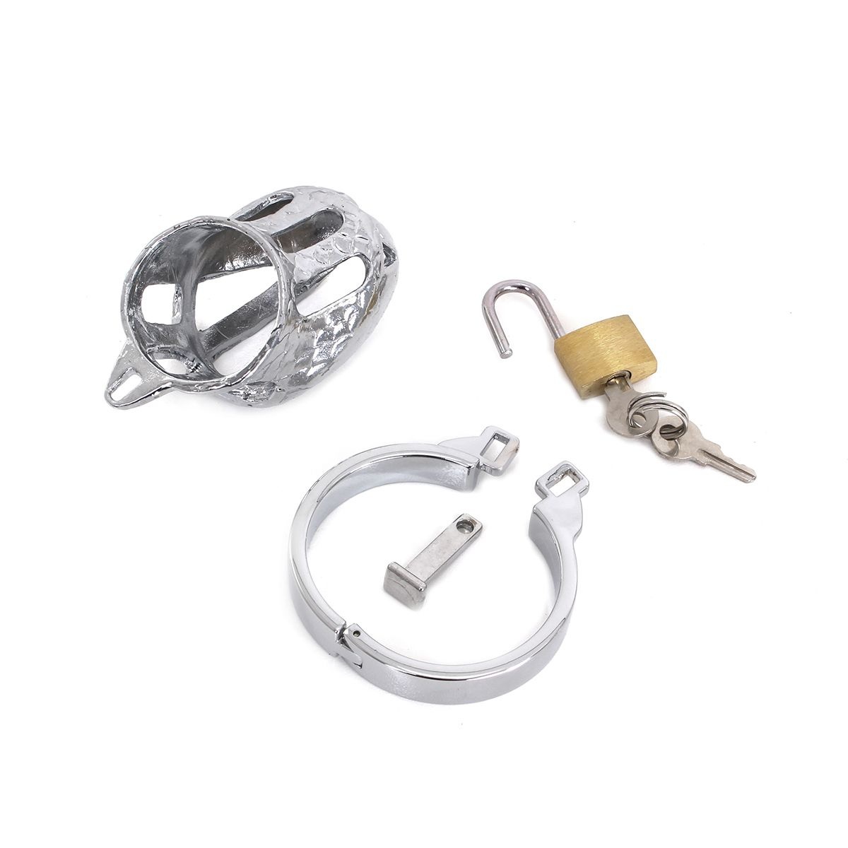 Keuschheitskäfig Klassisch Klein | Metall-Cockring 45 mm Sicher