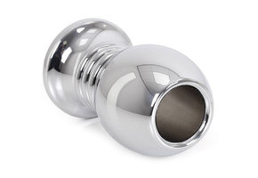 Hollow Ribbed Anal Plug 7 cm – Aluminium & Stimulating