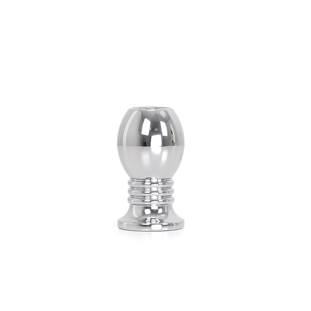 Hollow Ribbed Anal Plug 7 cm – Aluminium & Stimulating