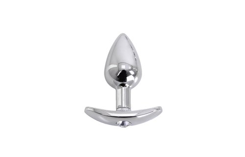Buttplug Met Edelsteen En Aluminiumhandgreep