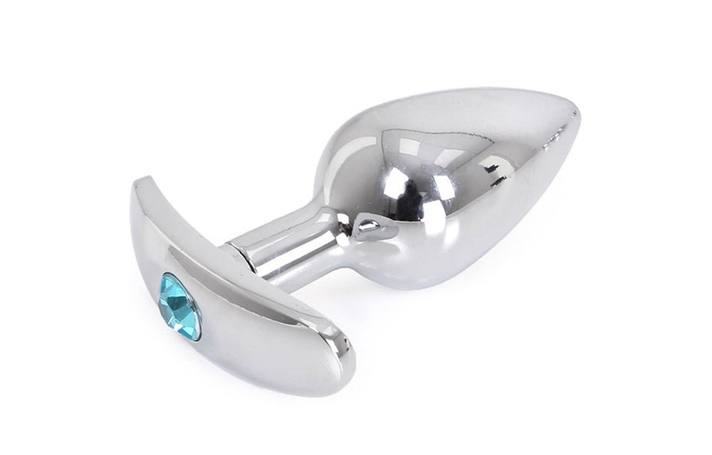 Buttplug Met Edelsteen En Aluminiumhandgreep