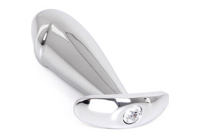 Buttplug Steel Handle Penis Met Edelsteen