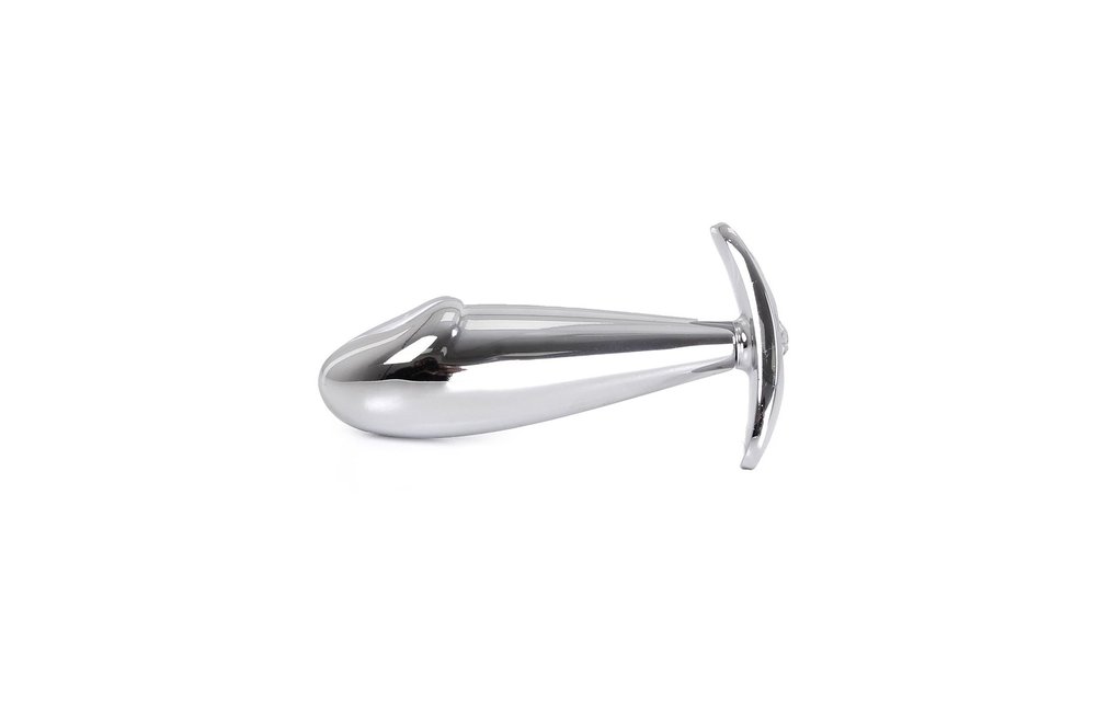 Buttplug Steel Handle Penis Met Edelsteen