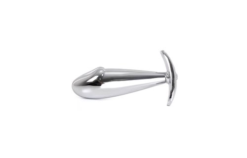 Butt Plug Steel Handle 9 cm with Gemstone – High-gloss Metal