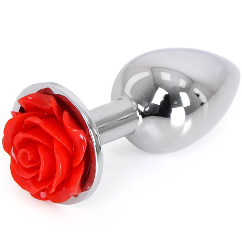 Buttplug Aluminium Red Rose