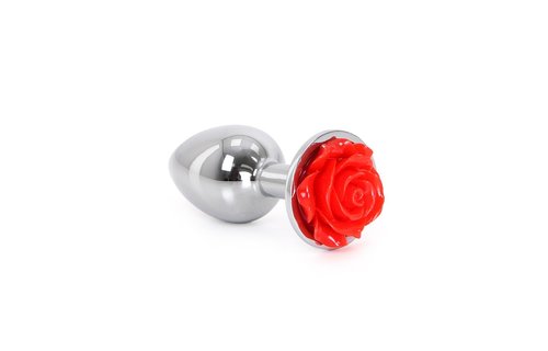 Buttplug Aluminium Rode Roos