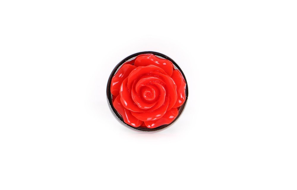 Buttplug Aluminium Rote Rose