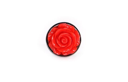 Butt Plug Aluminium Red Rose 7 cm | Elegant & High Quality