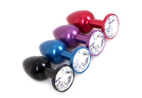 Buttplug Aluminium with Gemstone