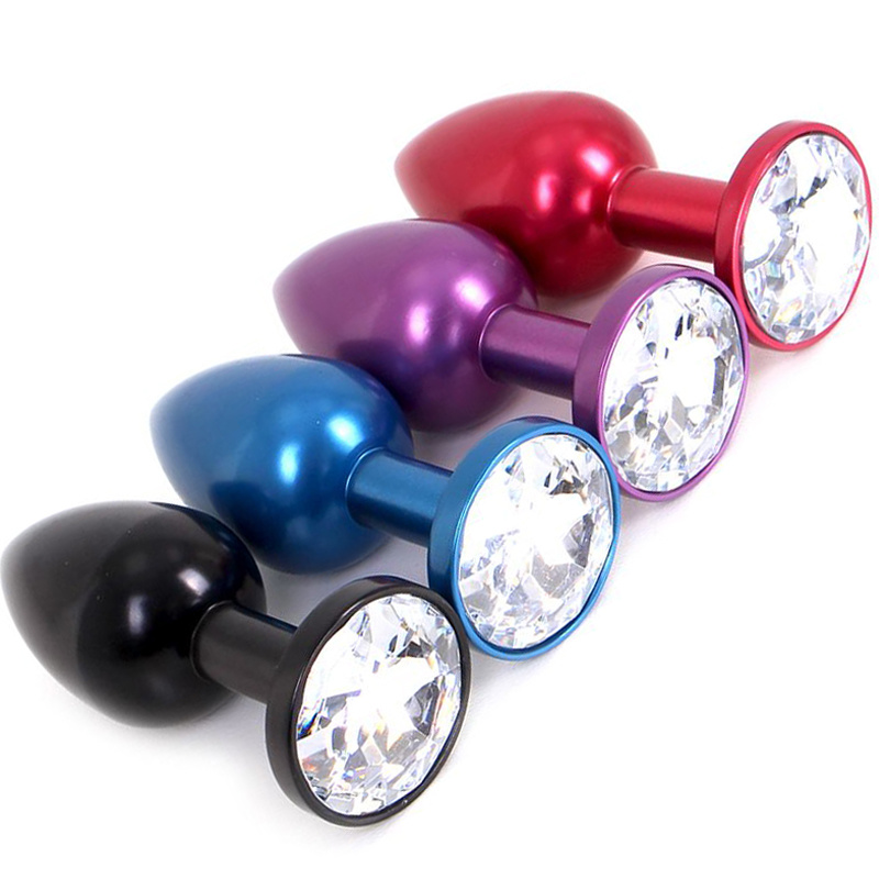 Buttplug Aluminium with Gemstone