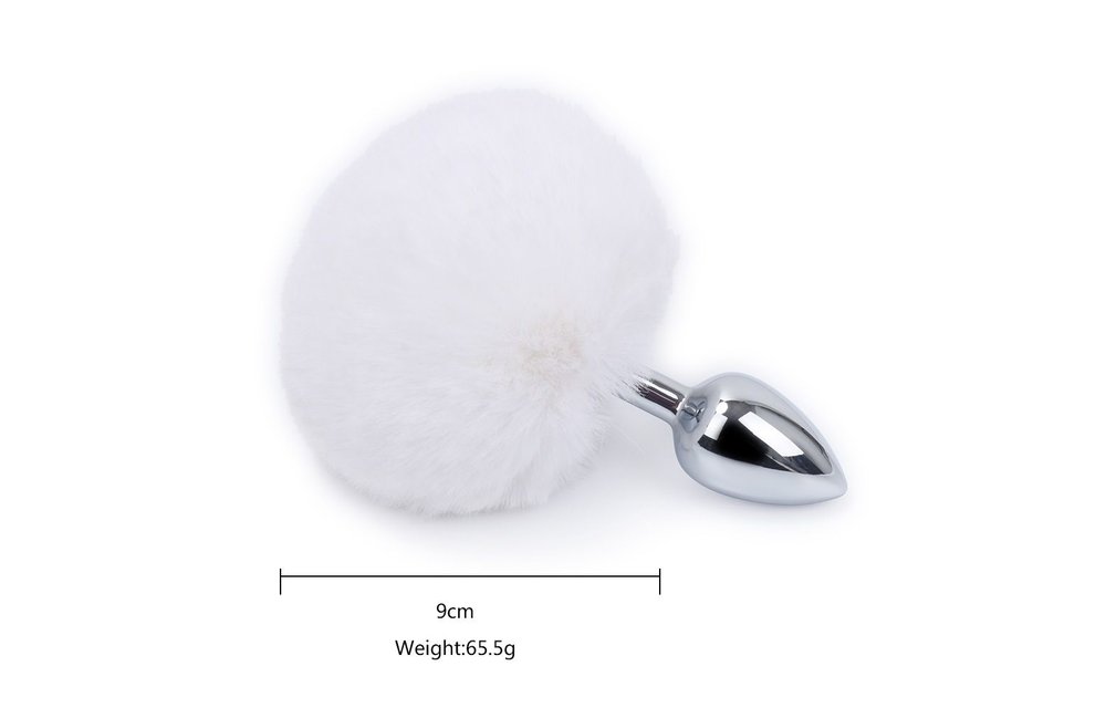 Butt Plug with Rabbit Tail 14 cm | Soft & Kinky Accessory
