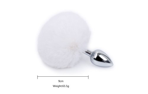 Buttplug mit Hasenschwanz 14 cm | Weiches & Kinky Accessoire
