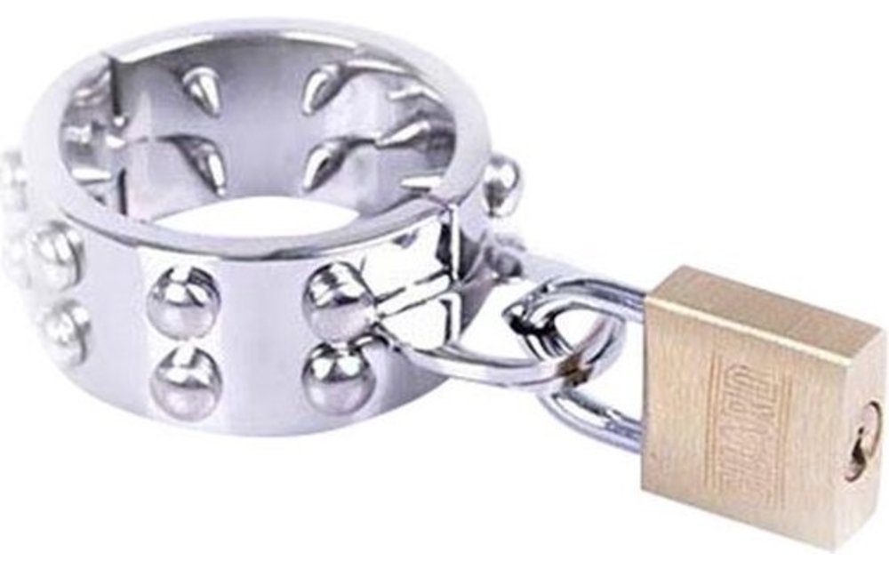 Zylinder-Spikes-Penisring Edelstahl | Sexspielzeug Größe S/L