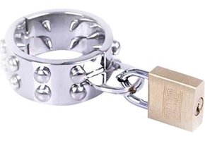Zylinder-Spikes-Penisring Edelstahl | Sexspielzeug Größe S/L