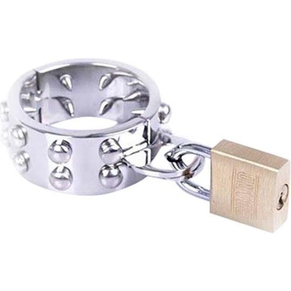 Zylinder-Spikes-Penisring Edelstahl | Sexspielzeug Größe S/L