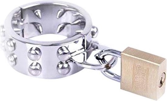 Zylinder-Spikes-Penisring Edelstahl | Sexspielzeug Größe S/L