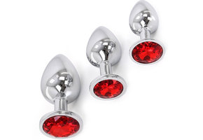 Buttplug Aluminium Red