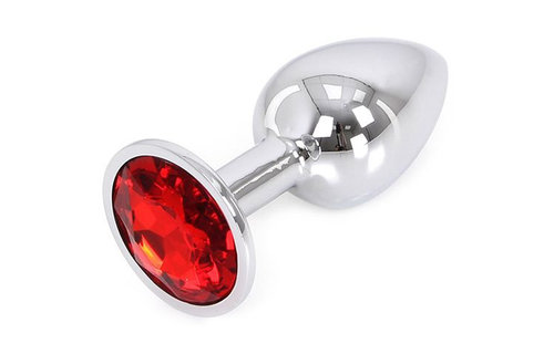 Buttplug Aluminium Rood 7-9,5 cm | Hoogwaardige Juwel