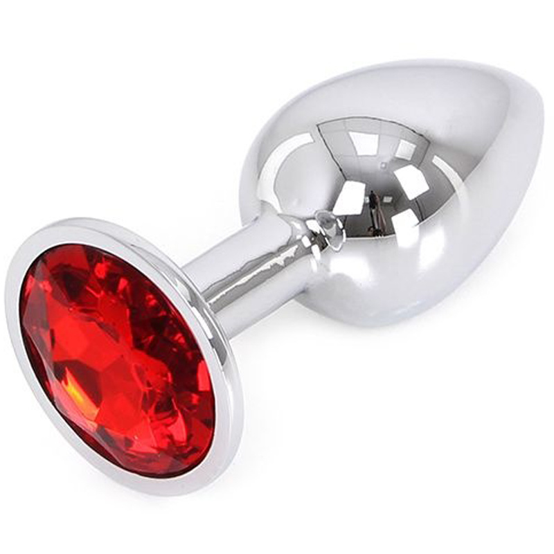 Analplug Aluminium Rot 7-9,5 cm | Hochwertiger Edelstein