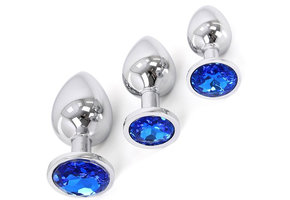 Buttplug Aluminium Blue