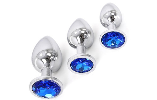 Buttplug Aluminium Blue