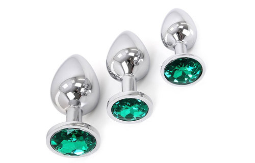 Buttplug Aluminium Groen