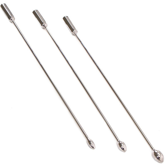 Urethral Sound Stainless Steel Penis Stick in 3 Sizes