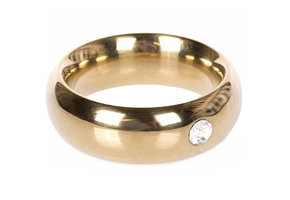 Donut-Cockring Gold mit Edelstein | Beliebt & stilvoll