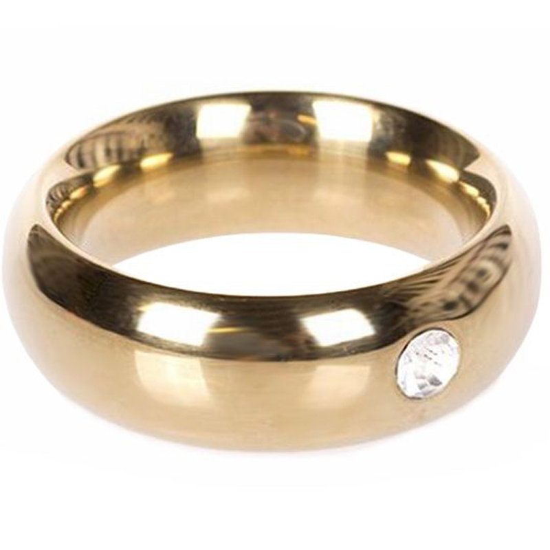 Donut-Cockring Gold mit Edelstein | Beliebt & stilvoll