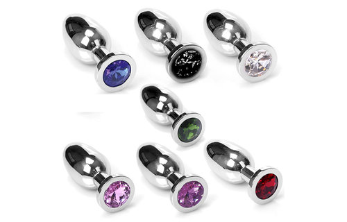 Stainless Steel Butt Plug With Jewel