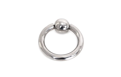 Steel Cock Ring With Ball | Adjustable & Hand-Polished