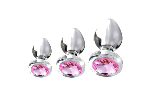 Glazen Anaalplug Roze Juweel – Glad, Hygienisch & Sexy