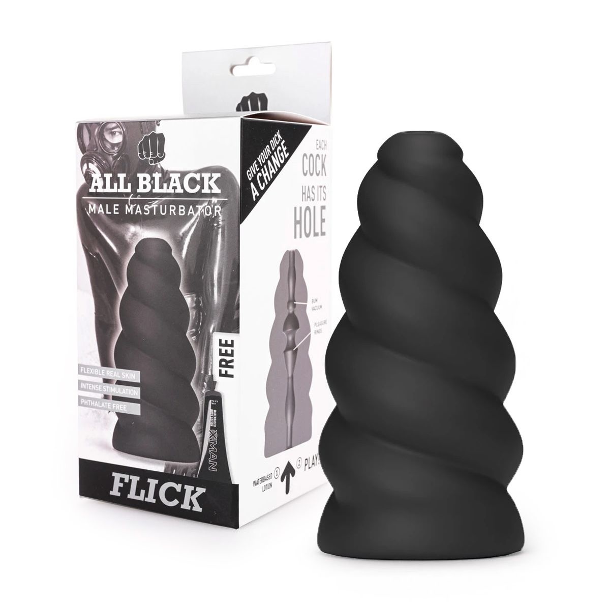All Black Masturbator Flick – Einzigartig, robust und komfortabel