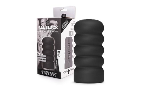 All Black Masturbator Twink 17 cm – Strak & Stimulerend