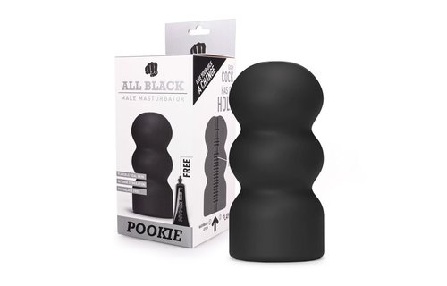 All Black Masturbator Pookie – Elegant & Weich 17 cm
