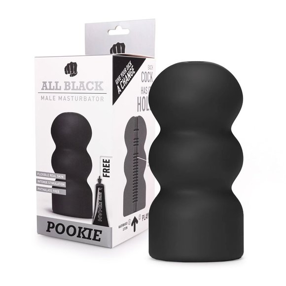 All Black Masturbator Pookie – Elegant & Weich 17 cm