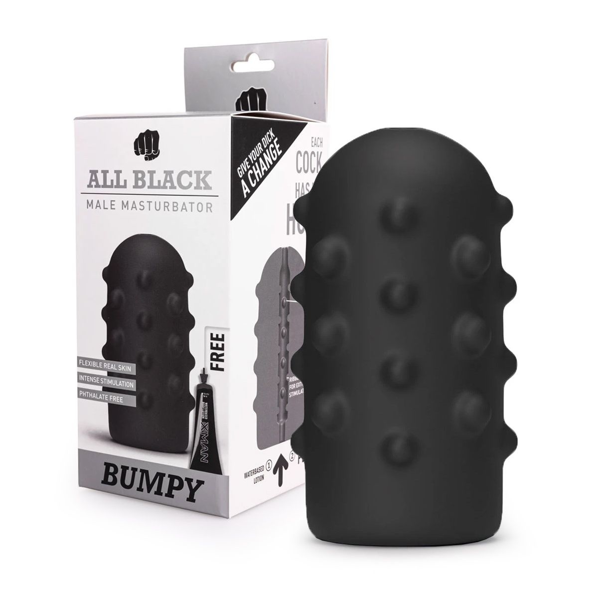 All Black Masturbator Bumpy – Comfort & Unieke Stimulatie