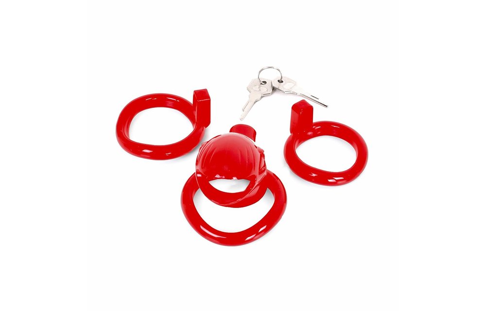 Plastic Kuisheidskooi met 3 Ringen en Metaal Slot - 7.5 cm