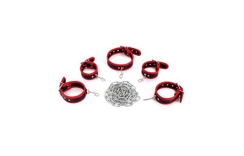 Sklavenkette Bondage-Set | Handfesseln, Fußfesseln & Halsband