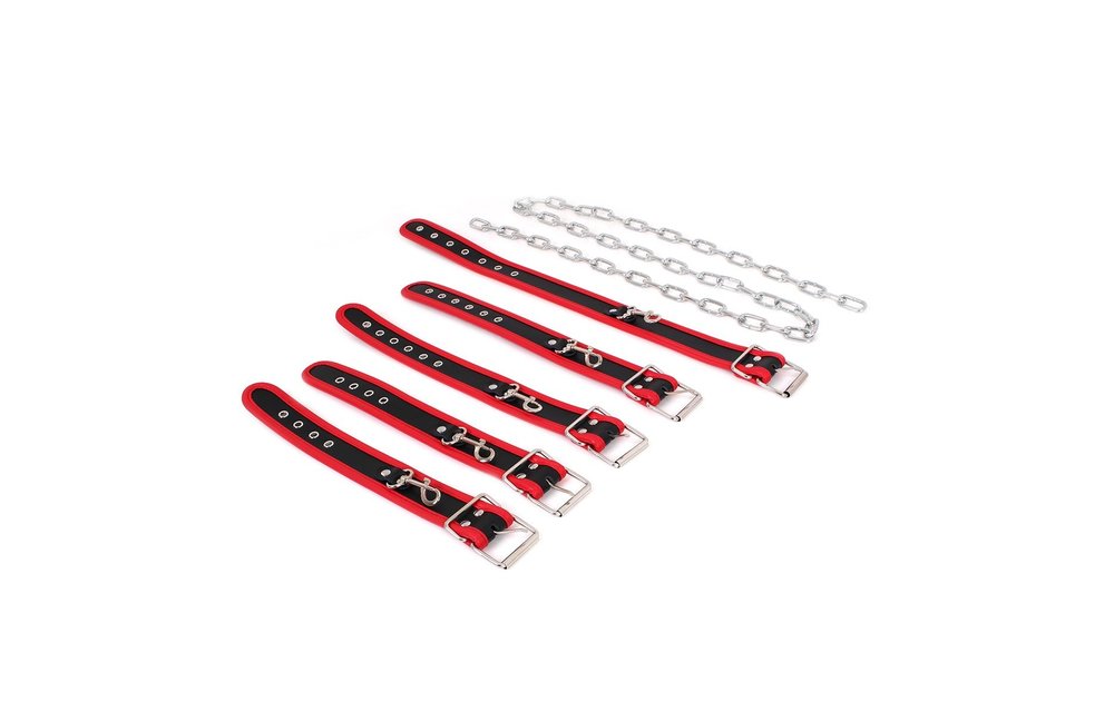 Slavenketting Bondage Set | Handboeien, Enkelboeien & Halsband