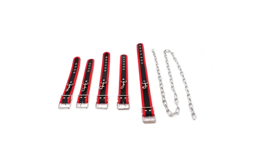 Slave Chain Bondage Set | Handcuffs, Ankle Cuffs & Collar