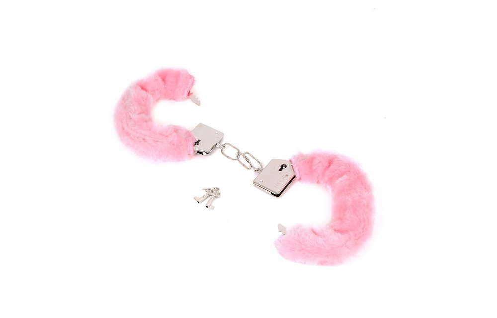 Thin Metal Handcuffs with Fur | Beginner Set for Women